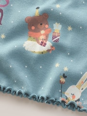 Teal Blue Fairy Rib Long Sleeve T-Shirt (3mths-7yrs) - Image 4 of 4