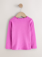 Purple Long Sleeve Pointelle T-Shirt (3mths-7yrs) - Image 6 of 8