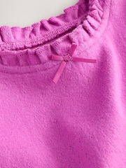 Purple Long Sleeve Pointelle T-Shirt (3mths-7yrs) - Image 7 of 8