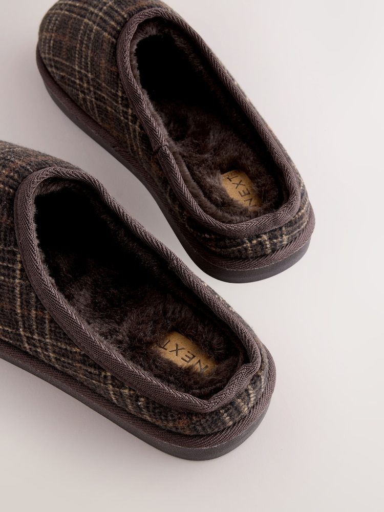 Brown Check Mule Slippers - Image 7 of 7 Brown Check Mule Slippers - Image 7 of 7