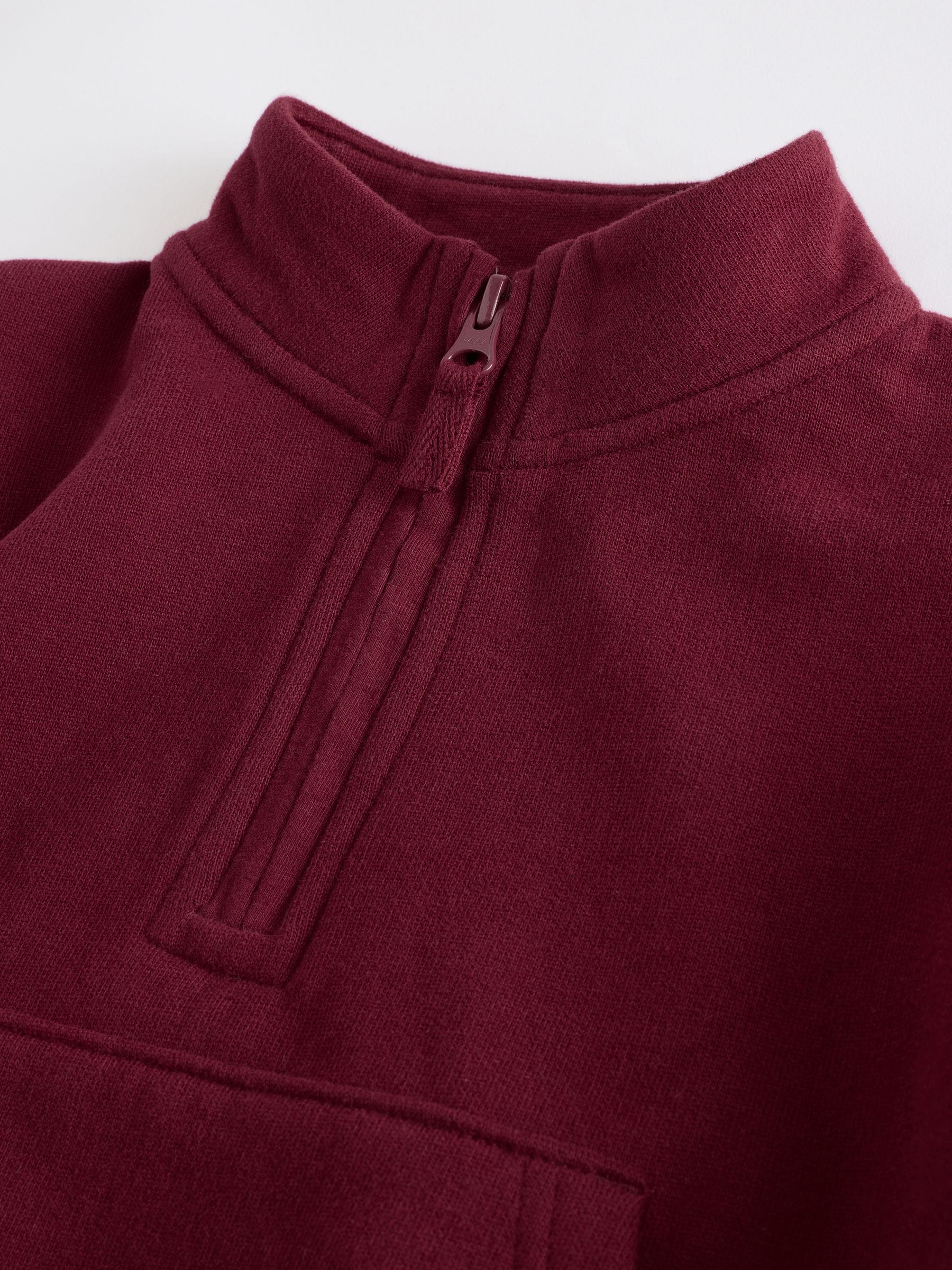 Buy Burgundy Red Quarter Zip Sweatshirt (3mths-7yrs) from Next Romania