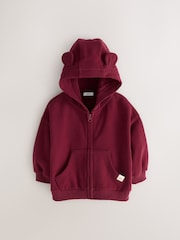 Burgundy Red Zip Through Hoodie (3mths-7yrs) - Image 1 of 4