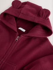 Burgundy Red Zip Through Hoodie (3mths-7yrs) - Image 3 of 4