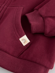 Burgundy Red Zip Through Hoodie (3mths-7yrs) - Image 8 of 8