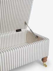 Laura Ashley Natural Cornish Stripe Ropsley Storage Ottoman Bench - Image 4 of 4