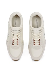 Calvin Klein White/Cream Runner Sock Lace Up Low Trainers - Image 6 of 6