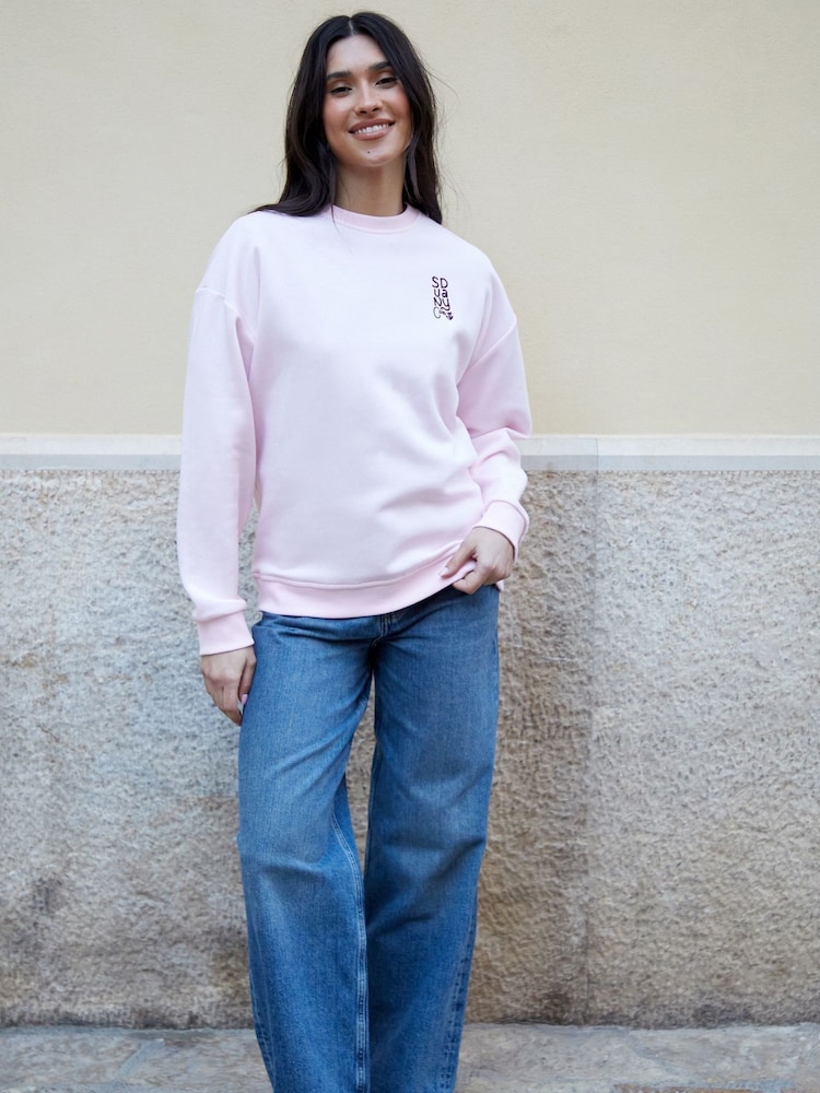 Another Sunday Pink Graphic Print Crew Neck Sweatshirt - Image 3 of 4