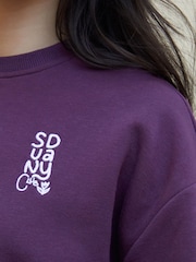 Graphic Print Crew Neck Sweatshirt - Image 4 of 4