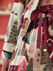 Bath & Body Works Red Scenic Cosy Button Through Pyjamas - Image 4 of 5