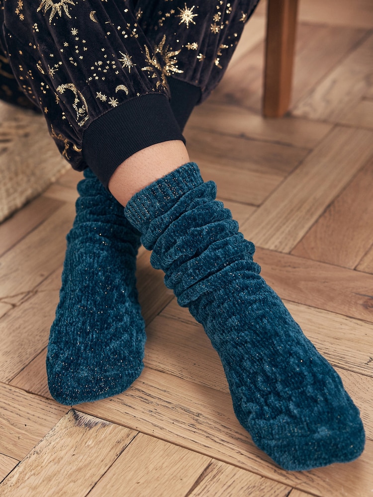 Bath & Body Works Teal Blue Long Cosy Socks - Image 5 of 5 Bath & Body Works Teal Blue Long Cosy Socks - Image 5 of 5
