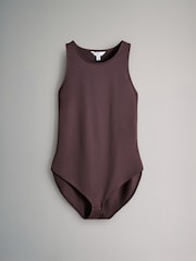 The Set Black/Chocolate Brown/Nude Polyamide Racer Neck Bodysuits 3 Pack - Image 11 of 15