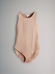 The Set Black/Chocolate Brown/Nude Polyamide Racer Neck Bodysuits 3 Pack - Image 12 of 15
