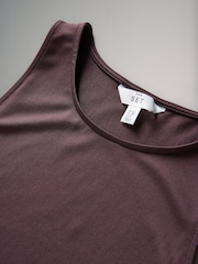 The Set Black/Chocolate Brown/Nude Polyamide Racer Neck Bodysuits 3 Pack - Image 14 of 15