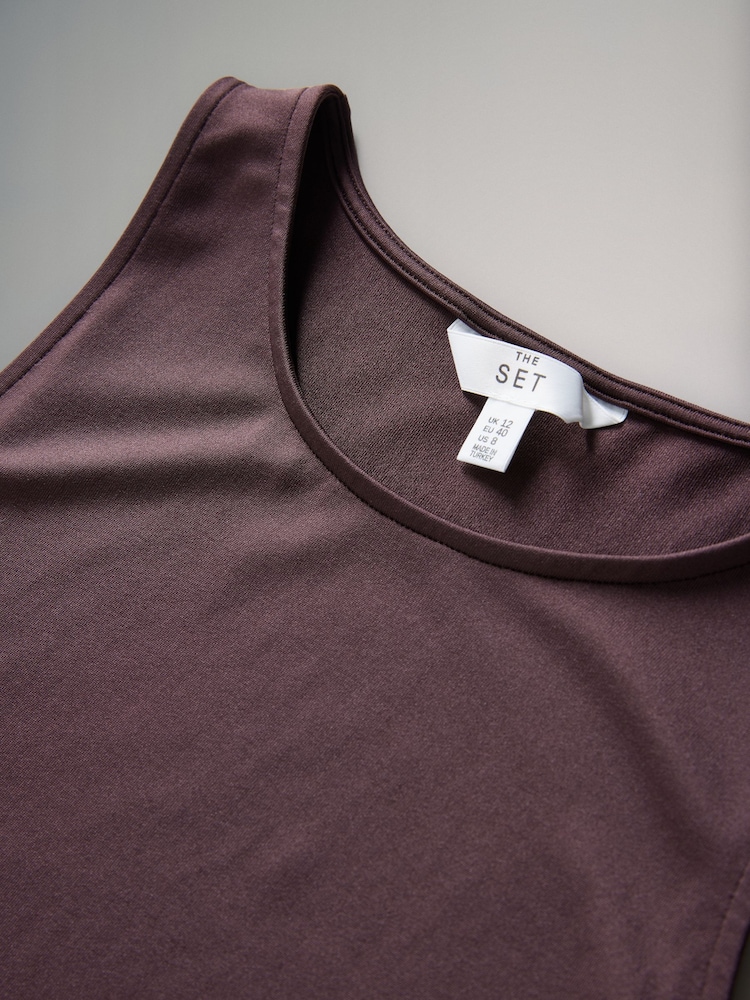 The Set Black/Chocolate Brown/Nude 3 Pack Soft Touch Polyamide Racer Bodysuit - Image 14 of 15