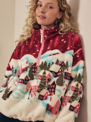 Bath & Body Works Red Scenic Cherry Blossom Borg Fleece - Image 1 of 6