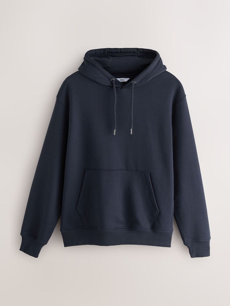 Blue/Khaki Green Cotton Rich Jersey Overhead Hoodies 2 Pack - Image 2 of 5 Blue/Khaki Green Cotton Rich Jersey Overhead Hoodies 2 Pack - Image 2 of 5