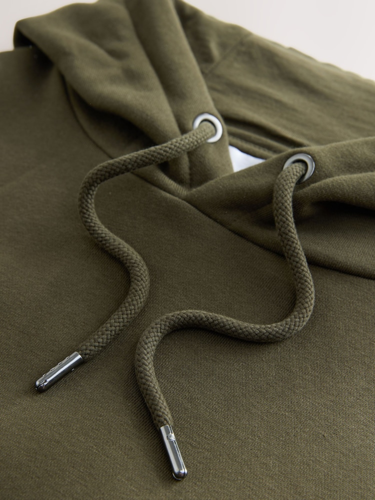 Blue/Khaki Green Cotton Rich Jersey Overhead Hoodies 2 Pack - Image 5 of 5 Blue/Khaki Green Cotton Rich Jersey Overhead Hoodies 2 Pack - Image 5 of 5