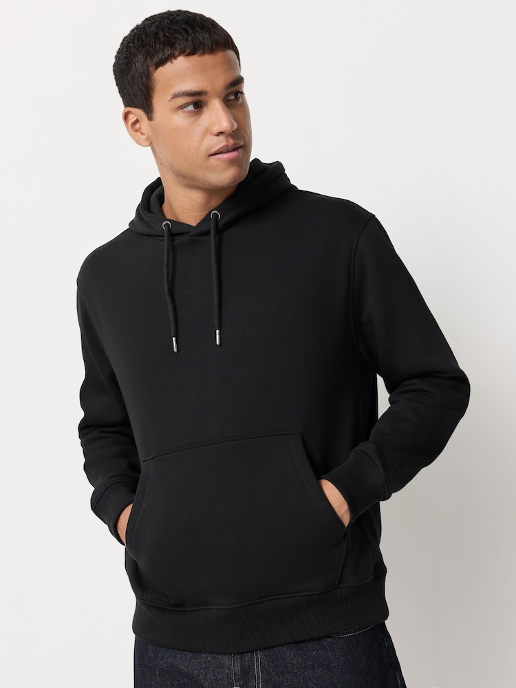 Black/Neutral Cotton Rich Jersey Overhead Hoodies 2 Pack - Image 2 of 10 Black/Neutral Cotton Rich Jersey Overhead Hoodies 2 Pack - Image 2 of 10