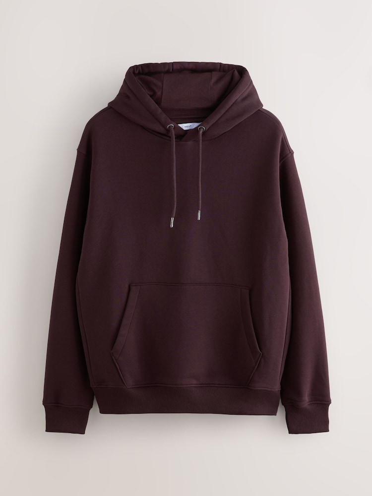 Black/Burgandy Red Cotton Rich Jersey Overhead Hoodies 2 Pack - Image 2 of 11 Black/Burgandy Red Cotton Rich Jersey Overhead Hoodies 2 Pack - Image 2 of 11