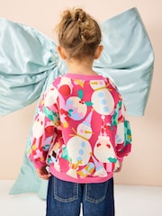 Bright Pink Christmas Print Crew Neck Sweatshirt (3mths-7yrs) - Image 10 of 10