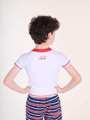 Soliswim Rash Guard White Swimsuit - Image 2 of 8