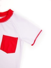 Soliswim Rash Guard White Swimsuit - Image 7 of 8