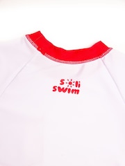 Soliswim Rash Guard White Swimsuit - Image 8 of 8
