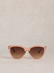White Stuff Pink Cat Eye Sunglasses - Image 1 of 4