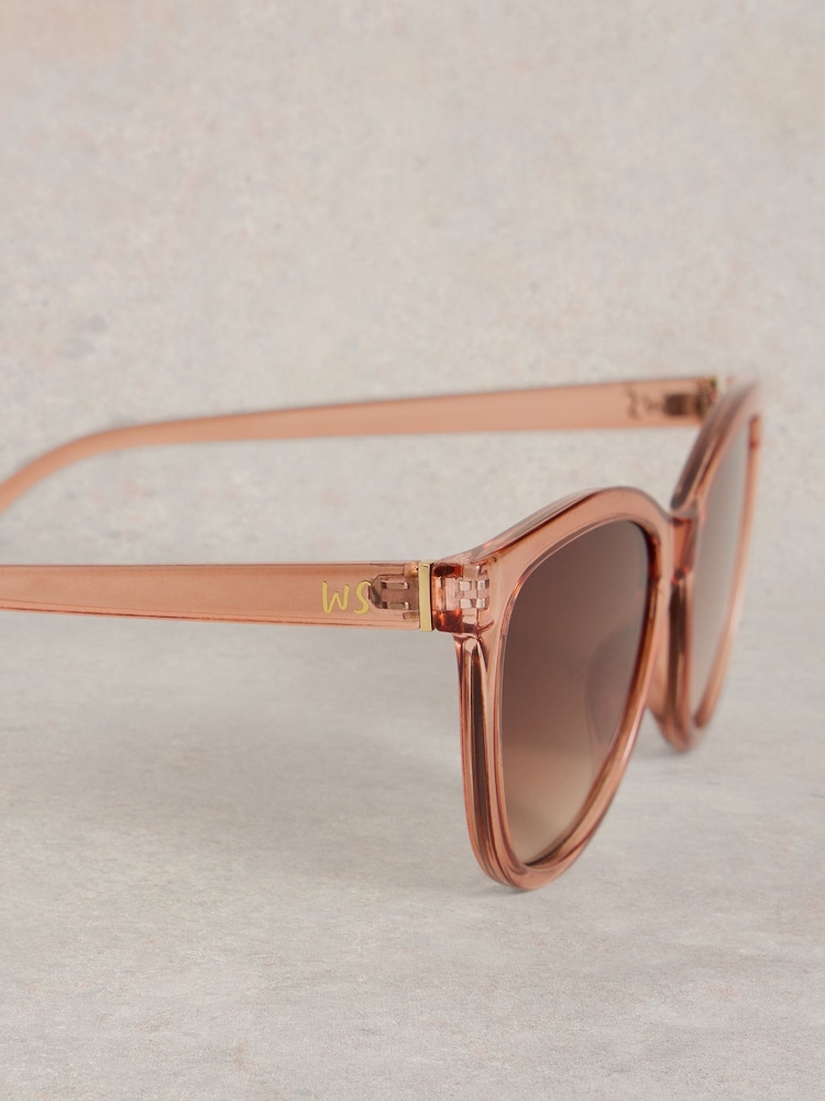 White Stuff Pink Cat Eye Sunglasses - Image 3 of 4
