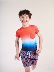Soliswim Orange Rash Guard Swimsuit - Image 3 of 6