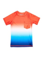 Soliswim Orange Rash Guard Swimsuit - Image 4 of 6