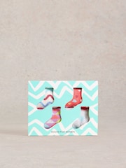 White Stuff Pink Hotch Potch Ankle Socks 4 Pack - Image 3 of 4