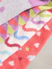 White Stuff Pink Hotch Potch Ankle Socks 4 Pack - Image 4 of 4
