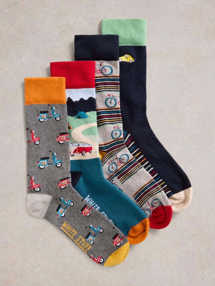White Stuff Road Trip Ankle Sock 4 Pack - Image 1 of 4