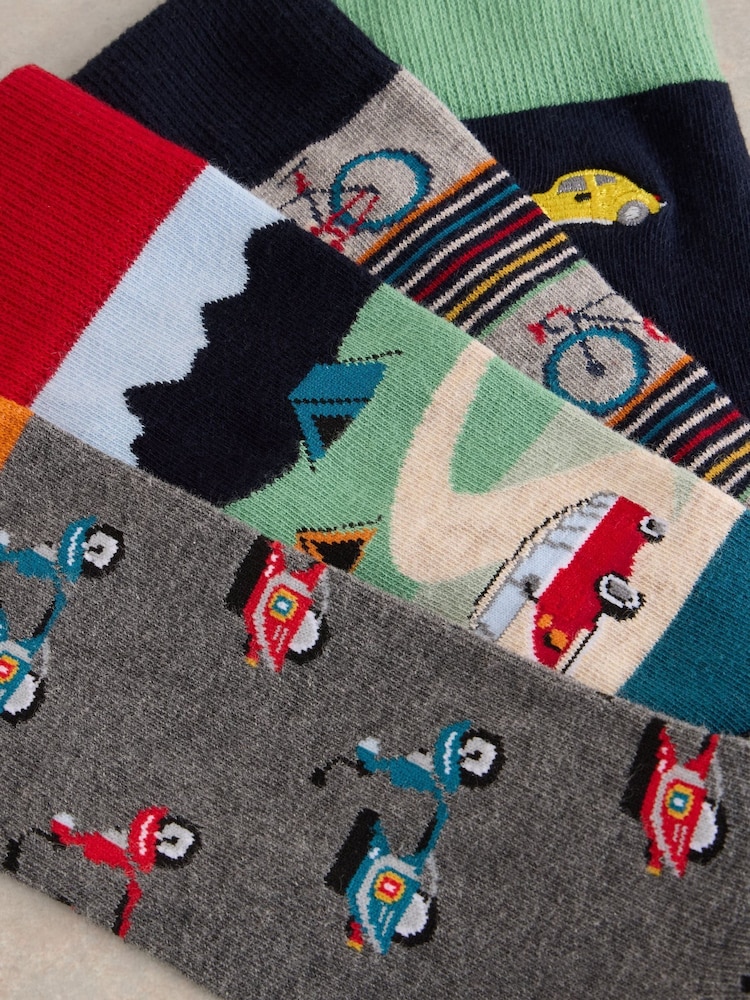 White Stuff Road Trip Ankle Sock 4 Pack - Image 4 of 4