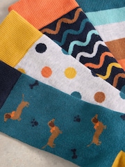 White Stuff Green Mans Best Friend Socks 4 Pack - Image 2 of 4