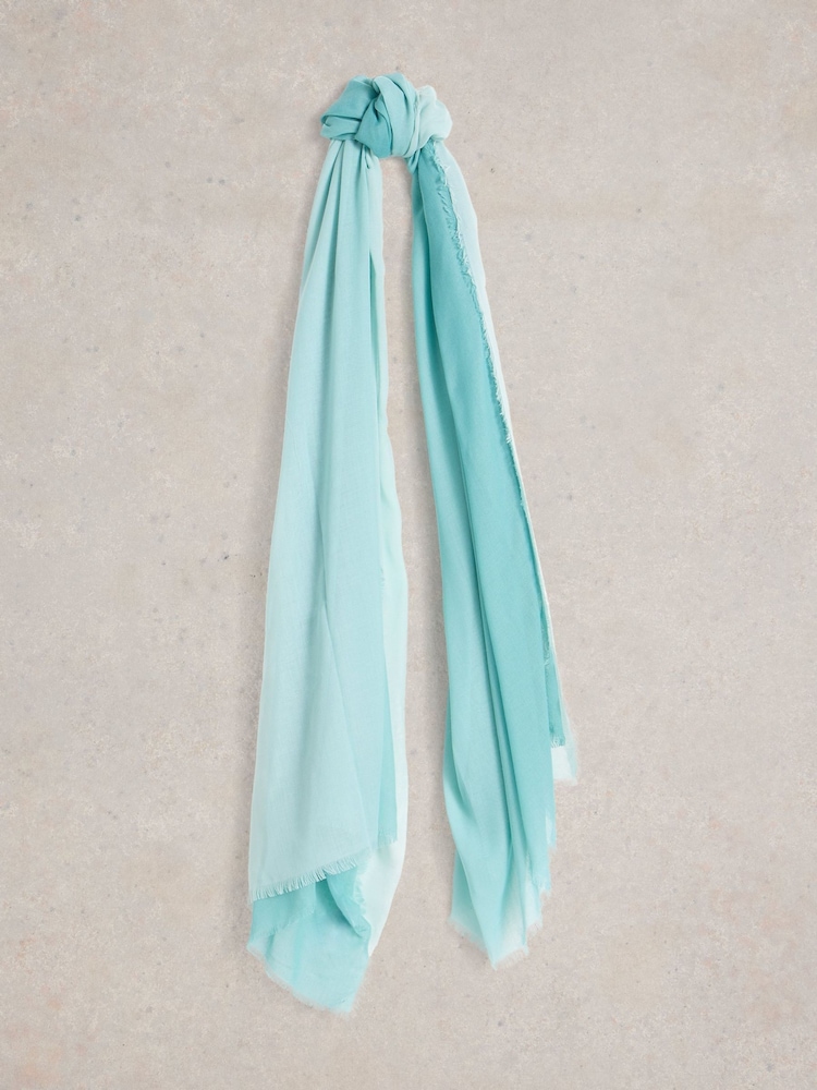 White Stuff Blue Oversized Penny Plain Scarf - Image 1 of 3