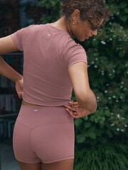 self. Mauve Short Booty Shorts - Image 3 of 7