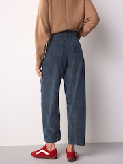 Denim Blue Cord Barrel Trousers - Image 4 of 8