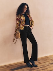 črna - Cord Boootcut Trousers - Slika 3 iz 7
