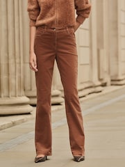 Rjava - Cord Boootcut Trousers - Slika 4 iz 8