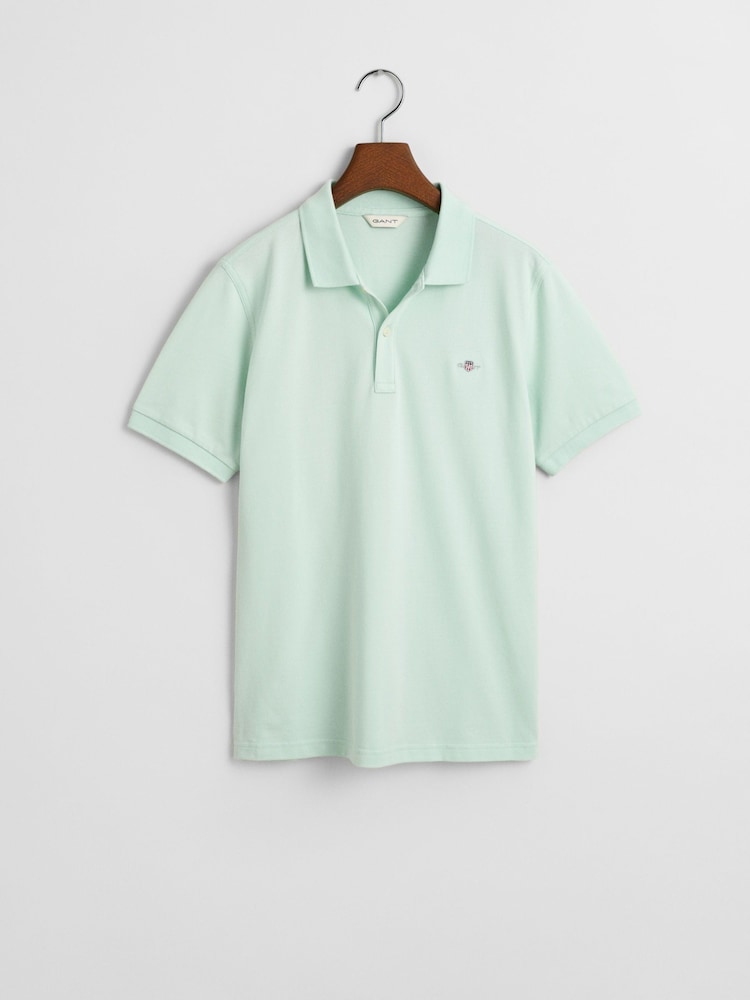 GANT Turquoise Kids Shield Logo Pique Polo Shirt - Image 1 of 4
