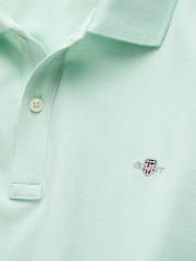 GANT Turquoise Kids Shield Logo Pique Polo Shirt - Image 4 of 4