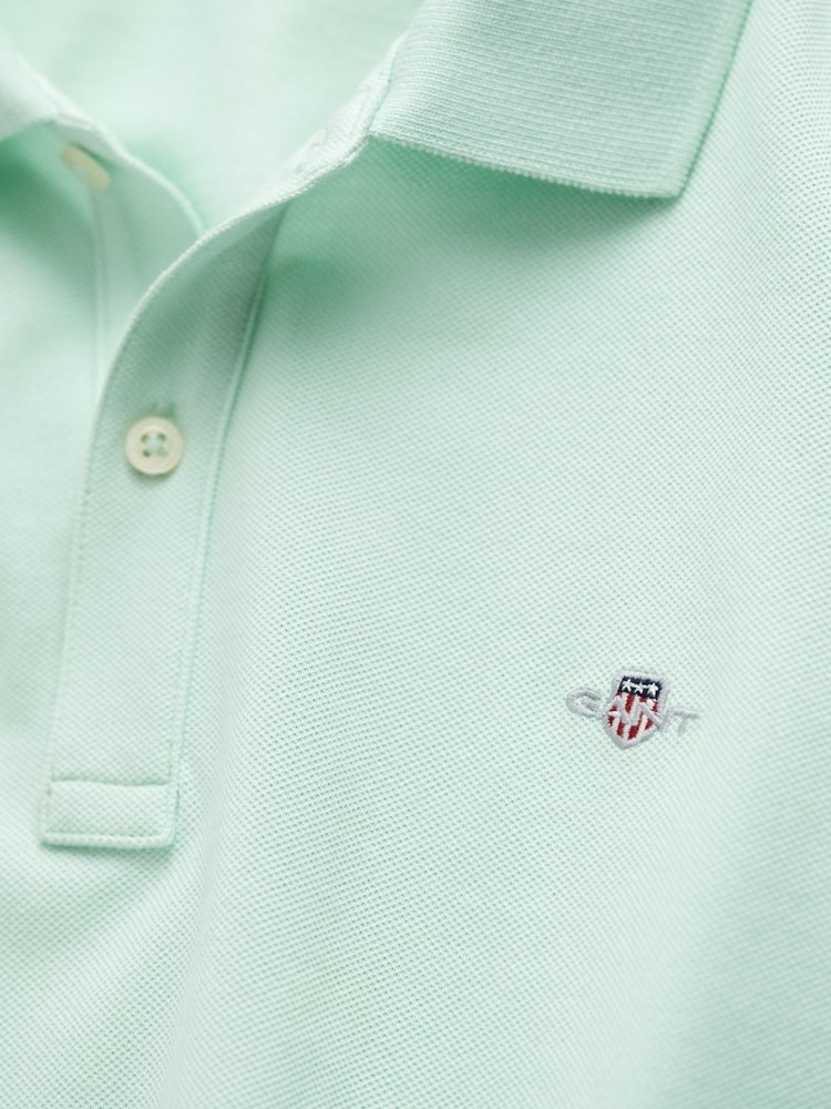 GANT Turquoise Kids Shield Logo Pique Polo Shirt - Image 4 of 4