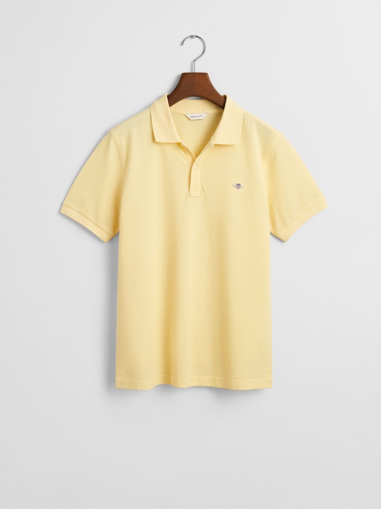 GANT Yellow Kids Shield Logo Pique Polo Shirt - Image 1 of 4