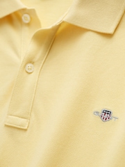 GANT Yellow Kids Shield Logo Pique Polo Shirt - Image 4 of 4