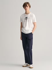 GANT White Archive Shield Teens T-Shirt - Image 3 of 5