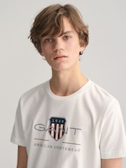 GANT White Archive Shield Teens T-Shirt - Image 4 of 5