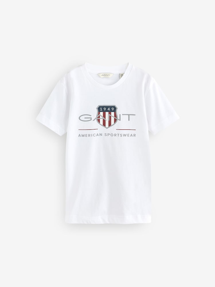 GANT White Archive Shield Teens T-Shirt - Image 5 of 5