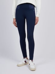U.S. Polo Assn. Blue Womens Tonal Elastic Waistband Leggings - Image 1 of 7